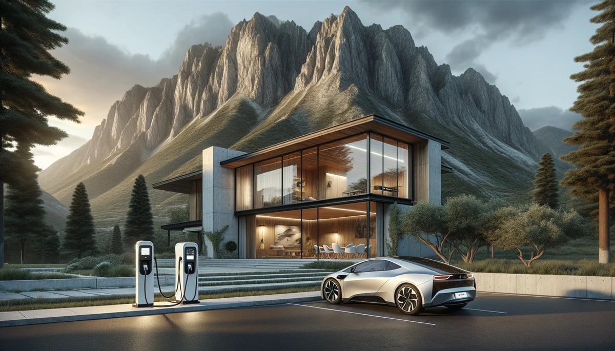 Kosten laadpaal thuis bij een mountain home